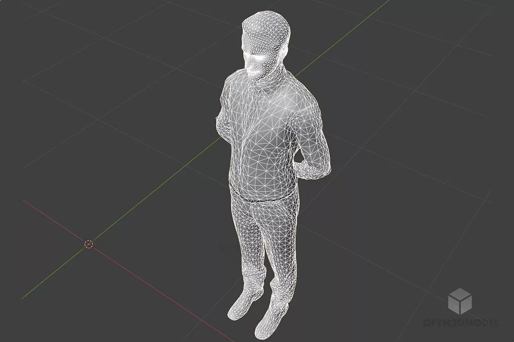 Business Man Character 3d model 2