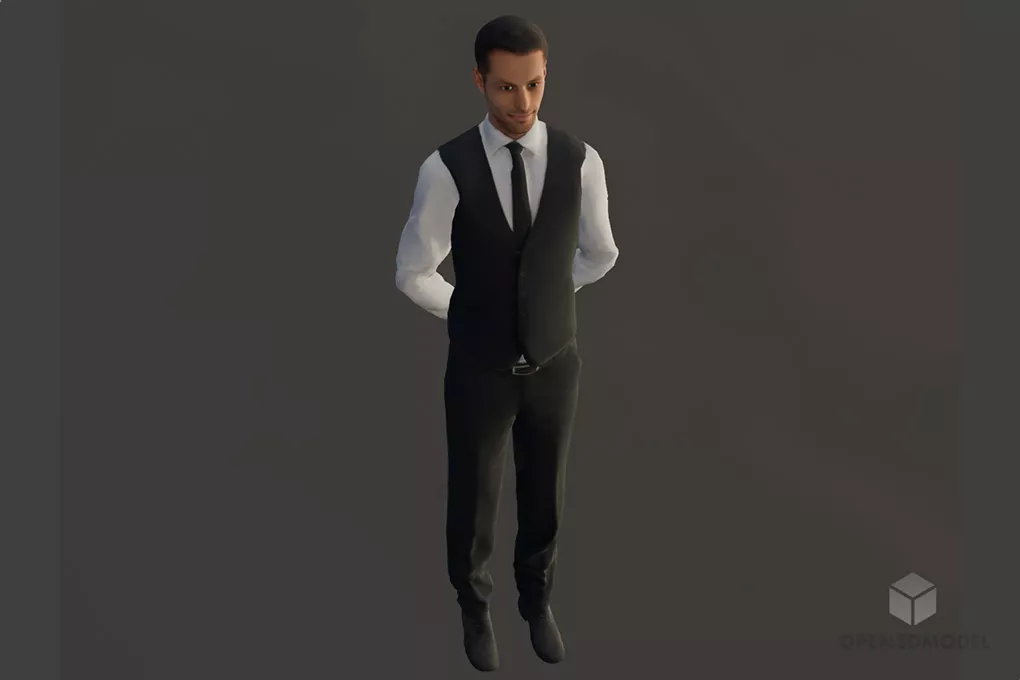 Anime Man Base Mesh Character 3d model