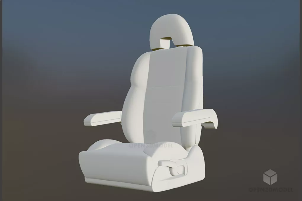 Airplane Seat Free 3d Model - .Blend, .C4d, .Dae, .Fbx, .Obj - Open3dModel