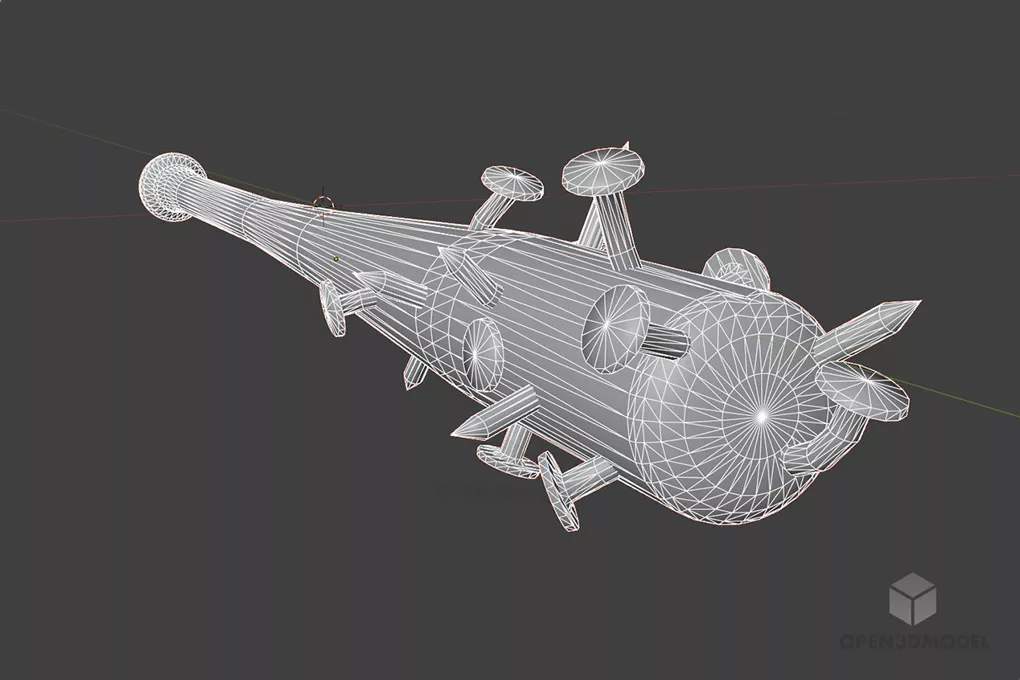 Baseball Bat Weapon 3d model 2