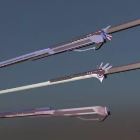 Three Katana Sword Set 3d model