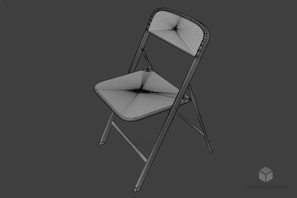 Common Foldable Chair 3d model 2