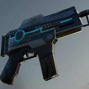 Futuristic Machine Gun 3d model
