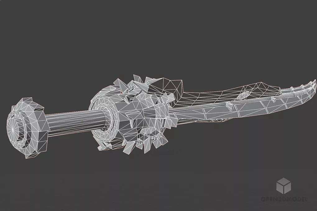Scifi Blade Sword 3d model 2