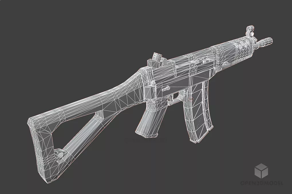 Assault Rifle Gun Sg553 Free 3d Model - .Blend, .C4d, .Dae, .Fbx, .Max ...