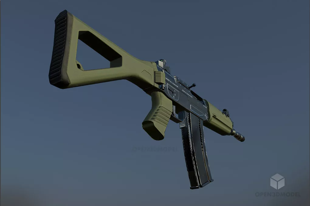 Assault Rifle Gun Sg553 Free 3d Model - .Blend, .C4d, .Dae, .Fbx, .Max ...