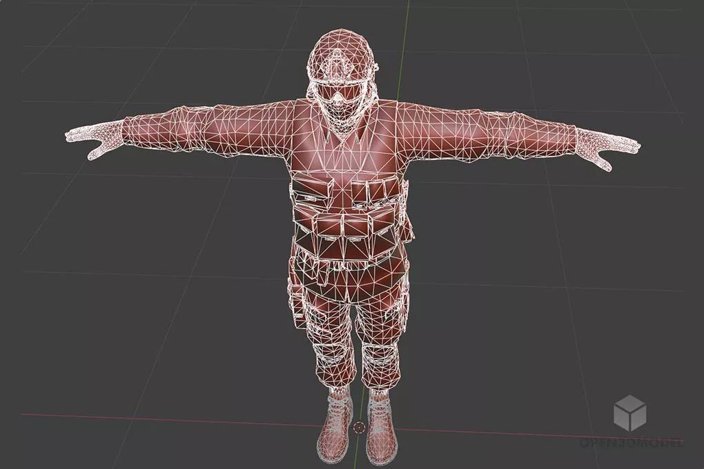 Tactical Soldier Character 3d model 2