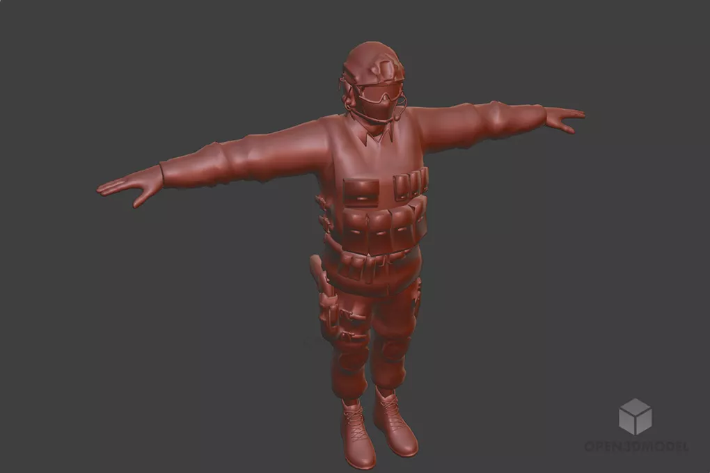 Tactical Soldier Character Free 3d Model - .Blend, .C4d, .Dae, .Fbx ...