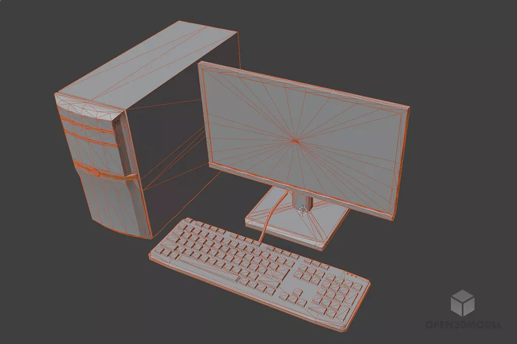 Personal Computer Equipment 3d model 2