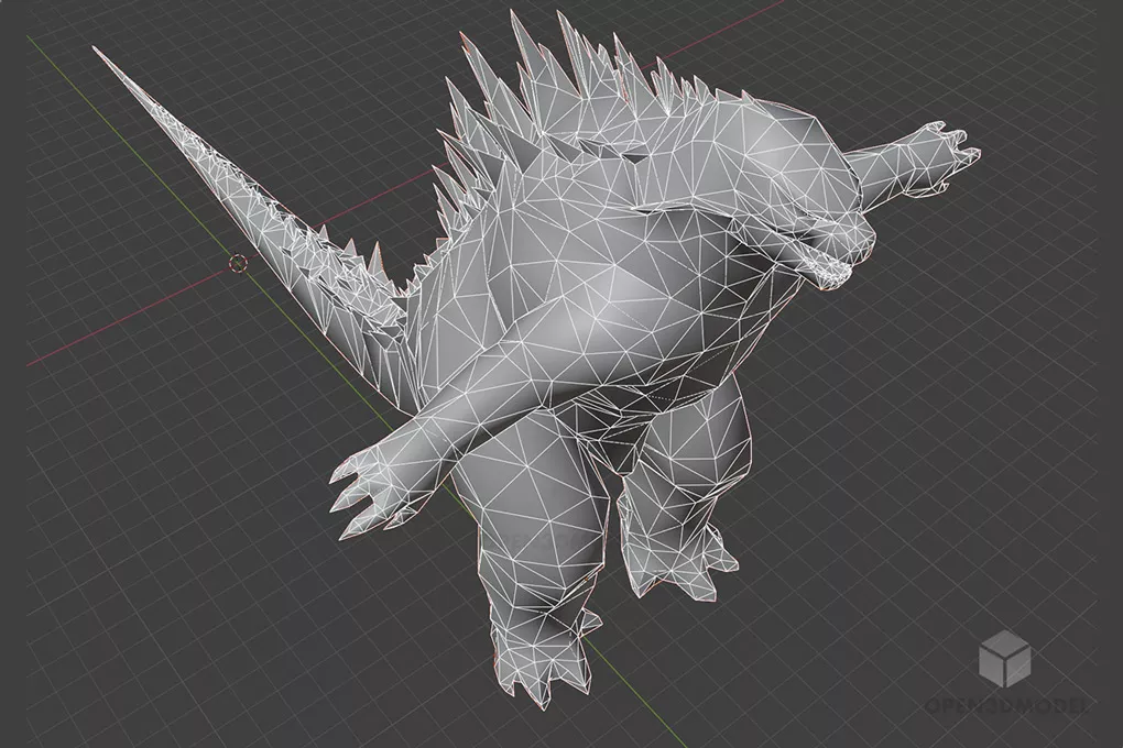 Godzilla Monster Character Free 3d Model - .3ds, .Blend, .Dae, .Fbx ...