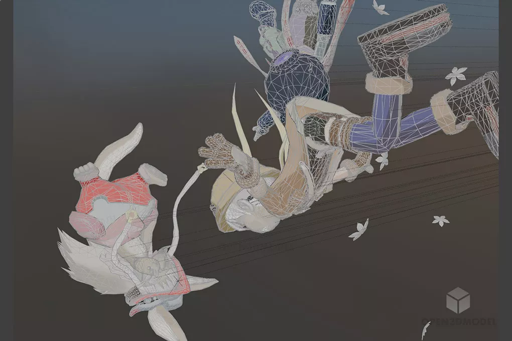 Abyss Anime Character 3d model 2
