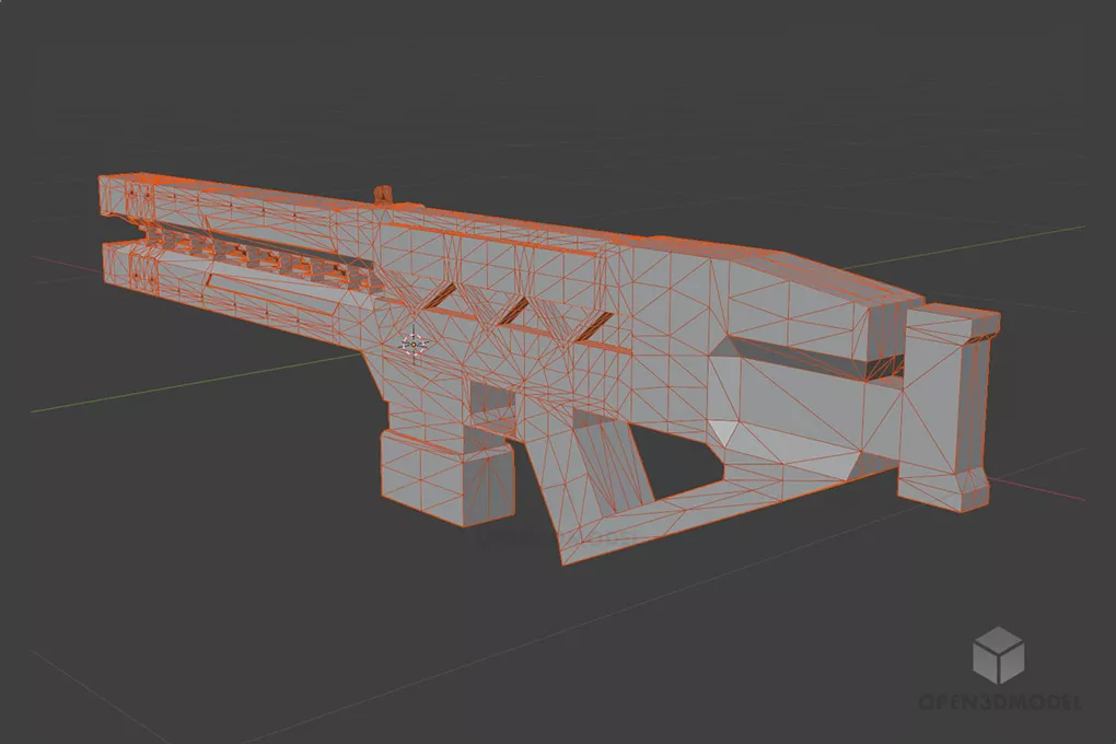 Rail Gun Free 3d Model - .Blend, .C4d, .Dae, .Fbx, .Max - Open3dModel