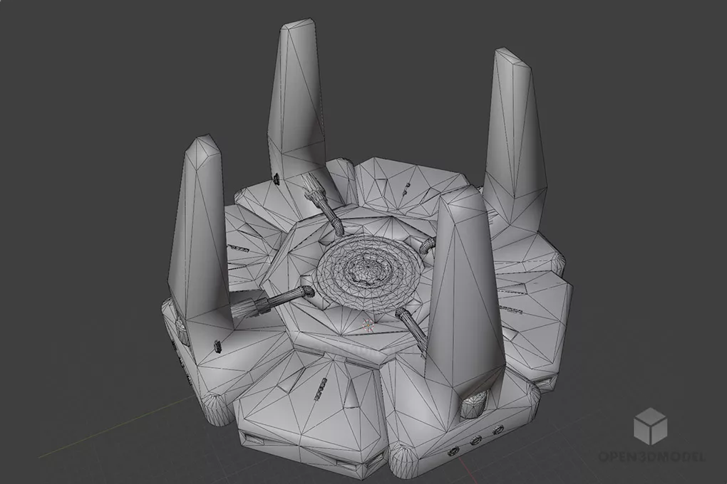 Teleport Scifi Gate 3d model 2