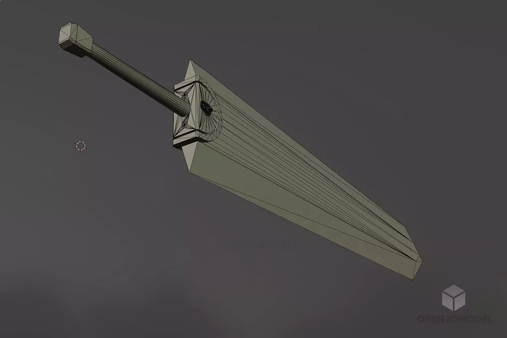 Dragon Sword Weapon 3d model 2