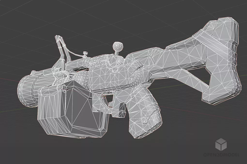 Military Grenade Launcher 3d model 2