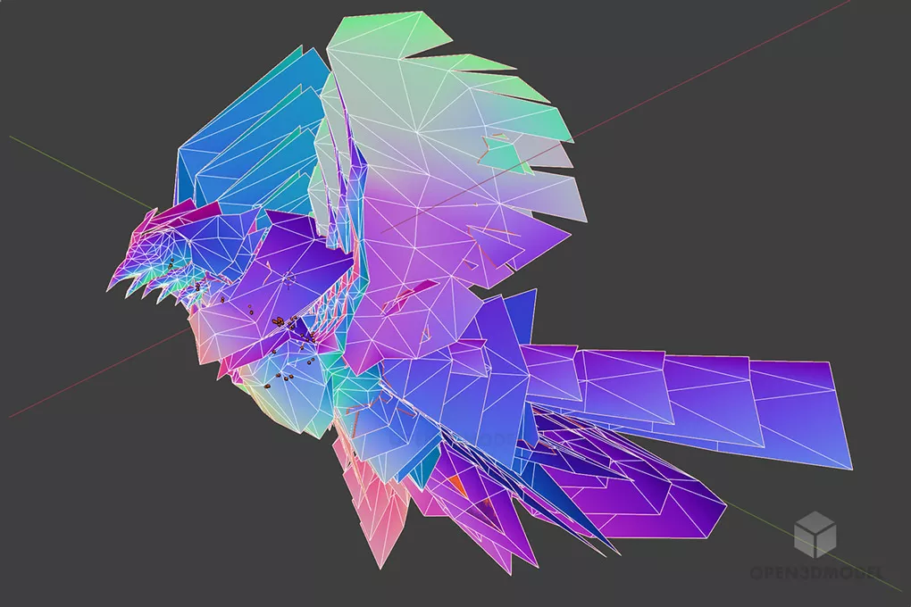 Phoenix King Animal 3d model 2
