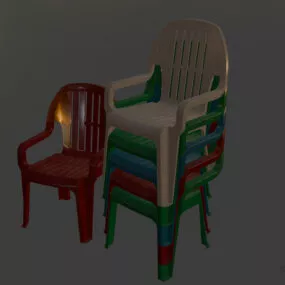 Famous Plastic Chair 3d model