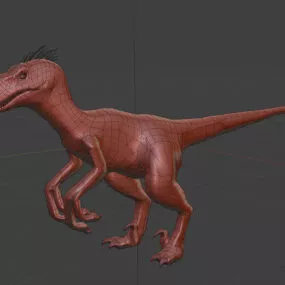 Low Poly Velociraptor Dinosaur Animal 3d model