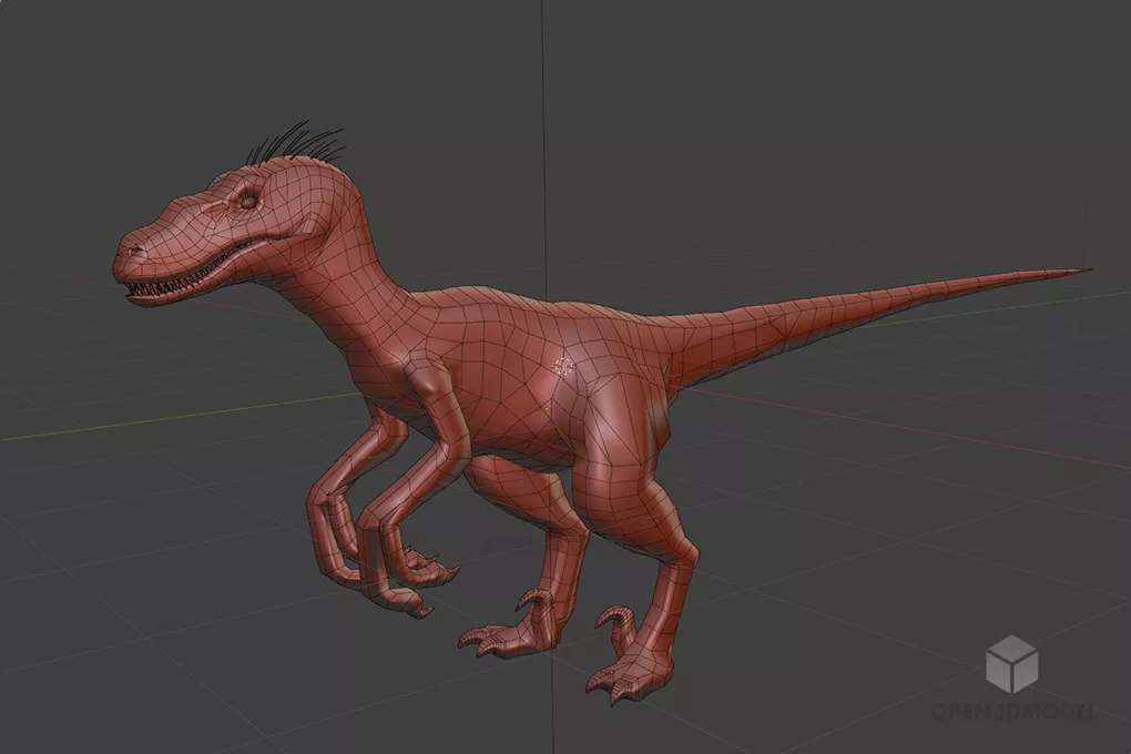 Low Poly Velociraptor Dinosaur Animal Free 3d Model - .Blend, .Dae ...