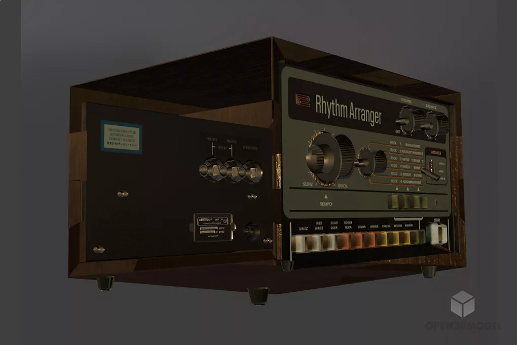 Rustic Old Radio 3d model