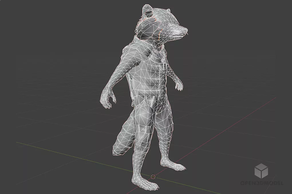 Raccoon Fox Character Free 3d Model - .Blend, .C4d, .Dae, .Fbx, .Max ...