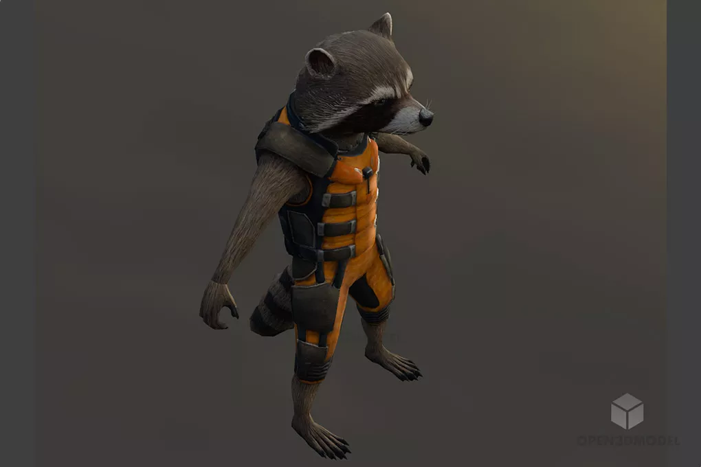 Raccoon Fox Character Free 3d Model - .Blend, .C4d, .Dae, .Fbx, .Max ...