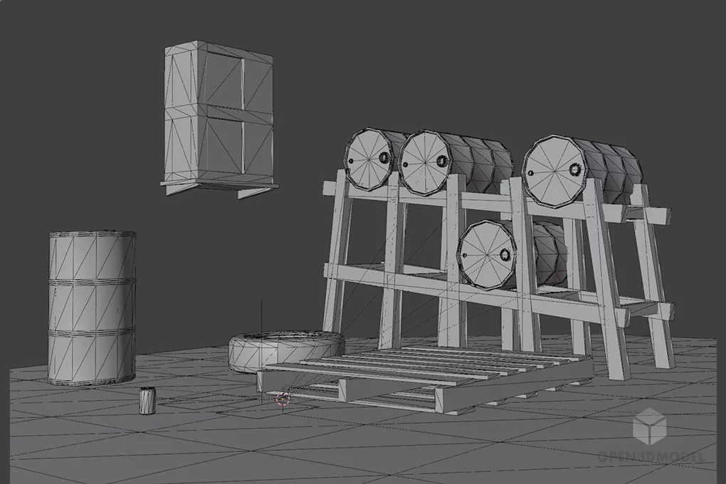 Factory Accessories Assets 3d model 2