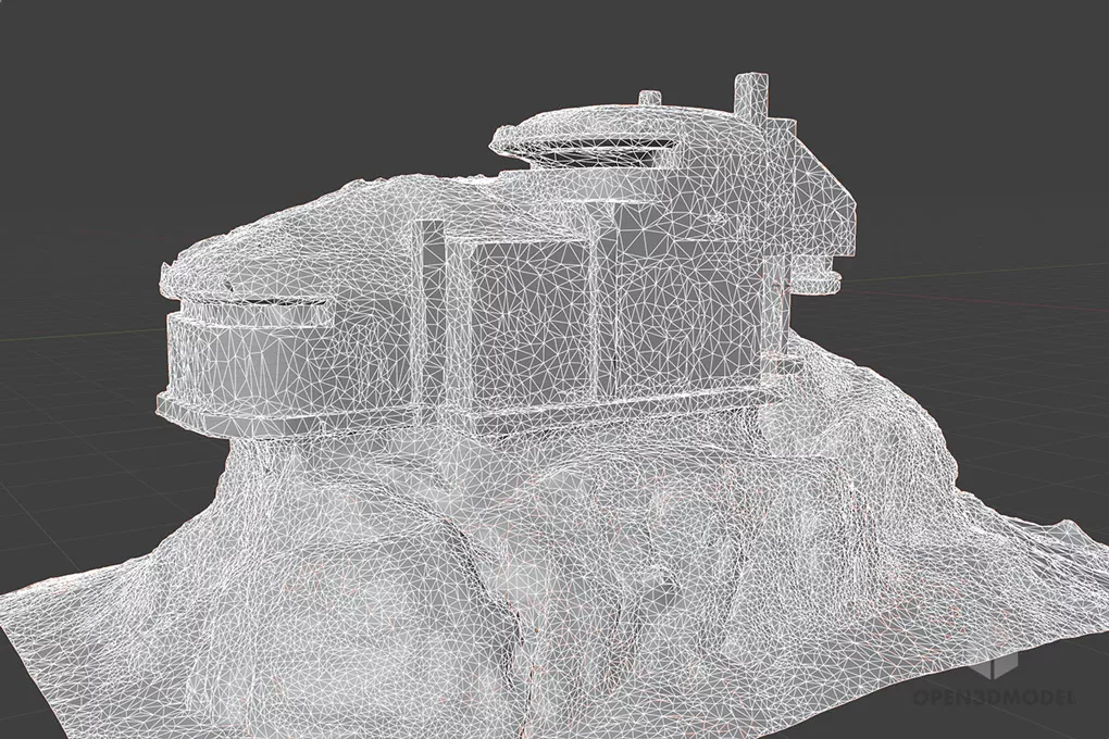 Bunker On Sand 3d model 2