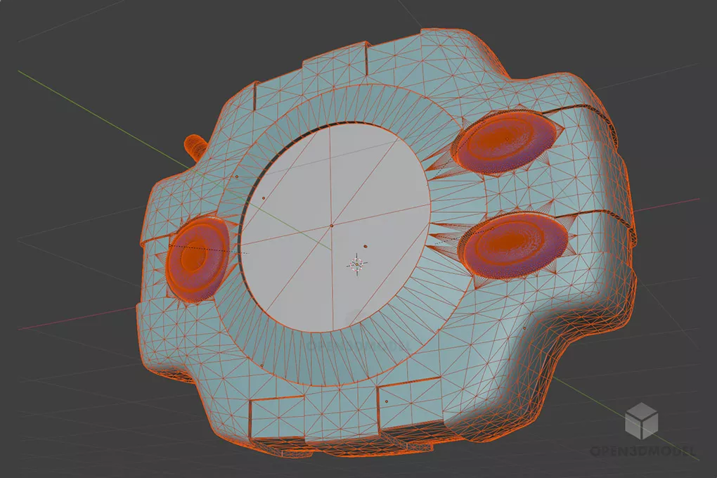 Circle Lcd Gadget Controller 3d model 2