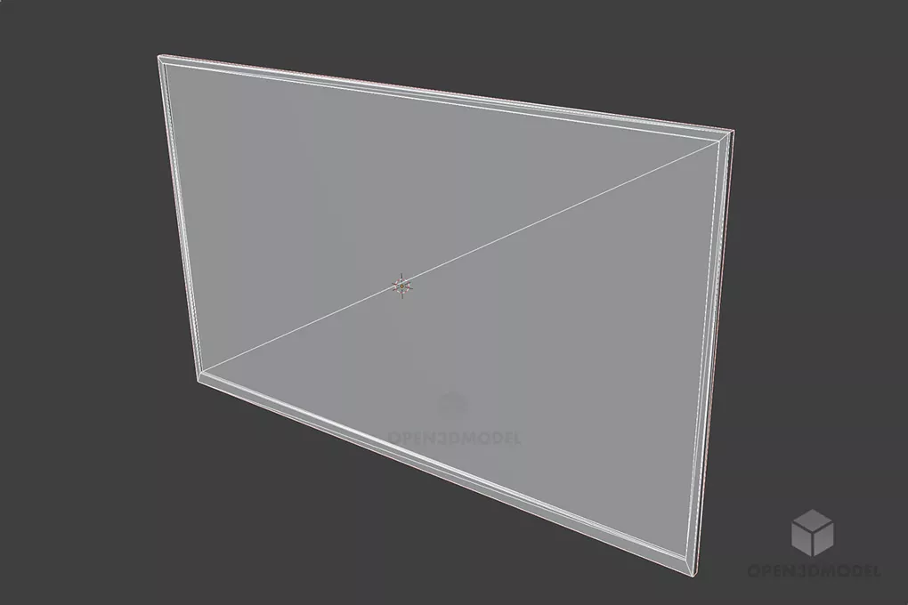 Tv Screen Sony 3d model 2