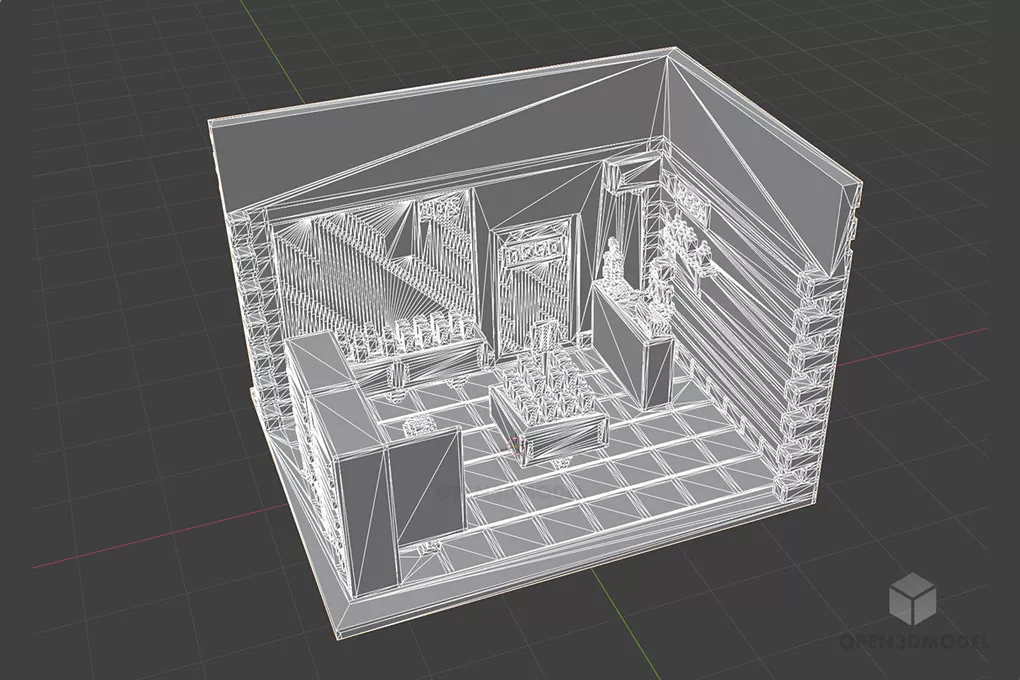 Scifi Shop House 3d model 2