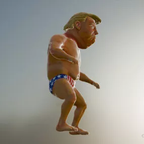 Trump Cartoon Character 3d model