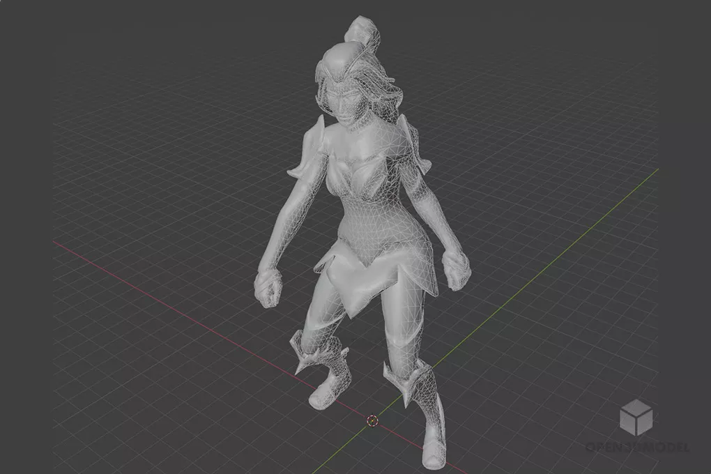 Valoria Beautiful Girl Character 3d model 2