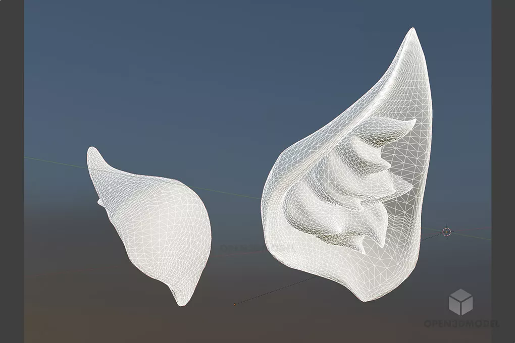 Cartoon Cat Ears 3d model 2