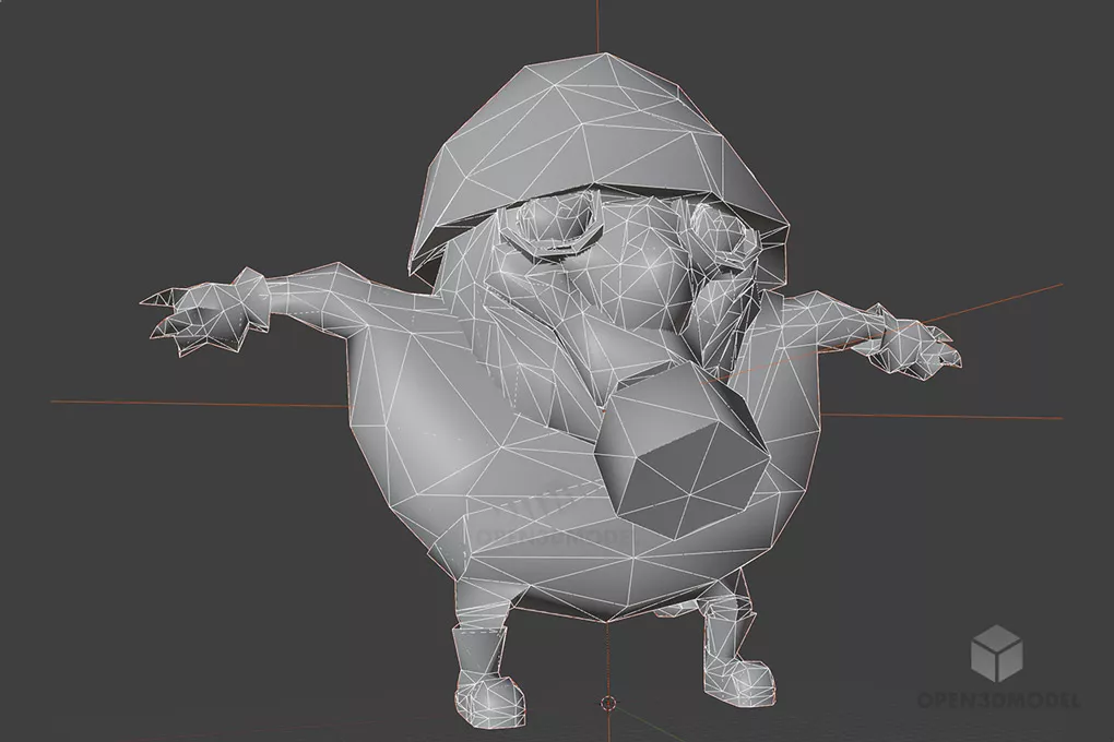 Soviet Cartoon Character Knuckle 3d model 2