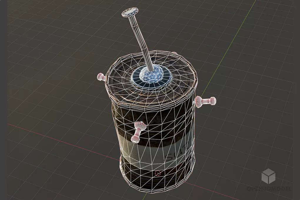 Barrel Landmine Storage Equipment 3d model 2