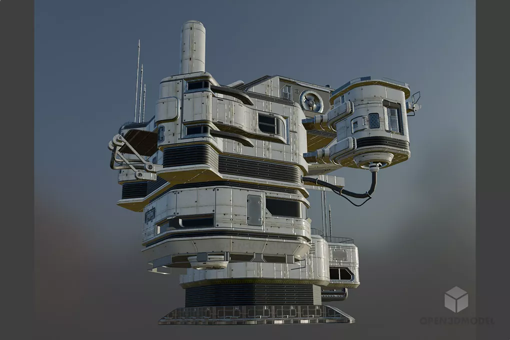 Villa Building, Neo Antique Architecture 3d model