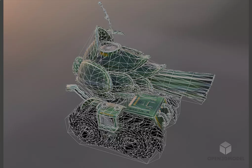 Plant Zombies Tank Weapon 3d model 2