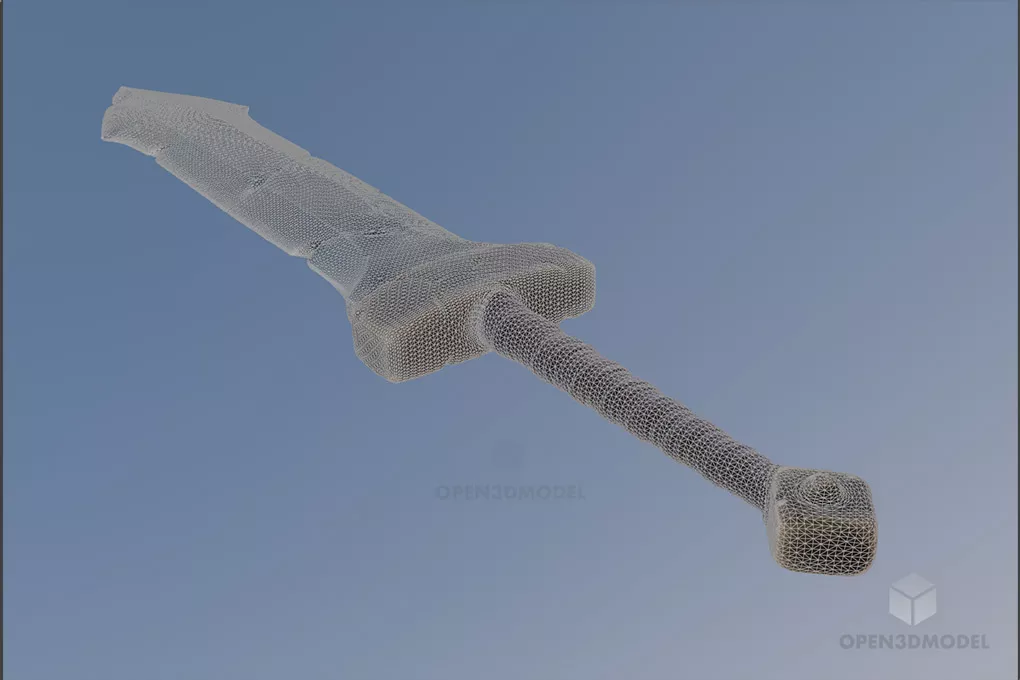 Gaming Sword Crack 3d model 2