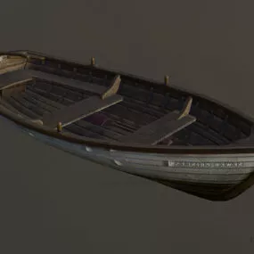Medieval Row Boat 3d model