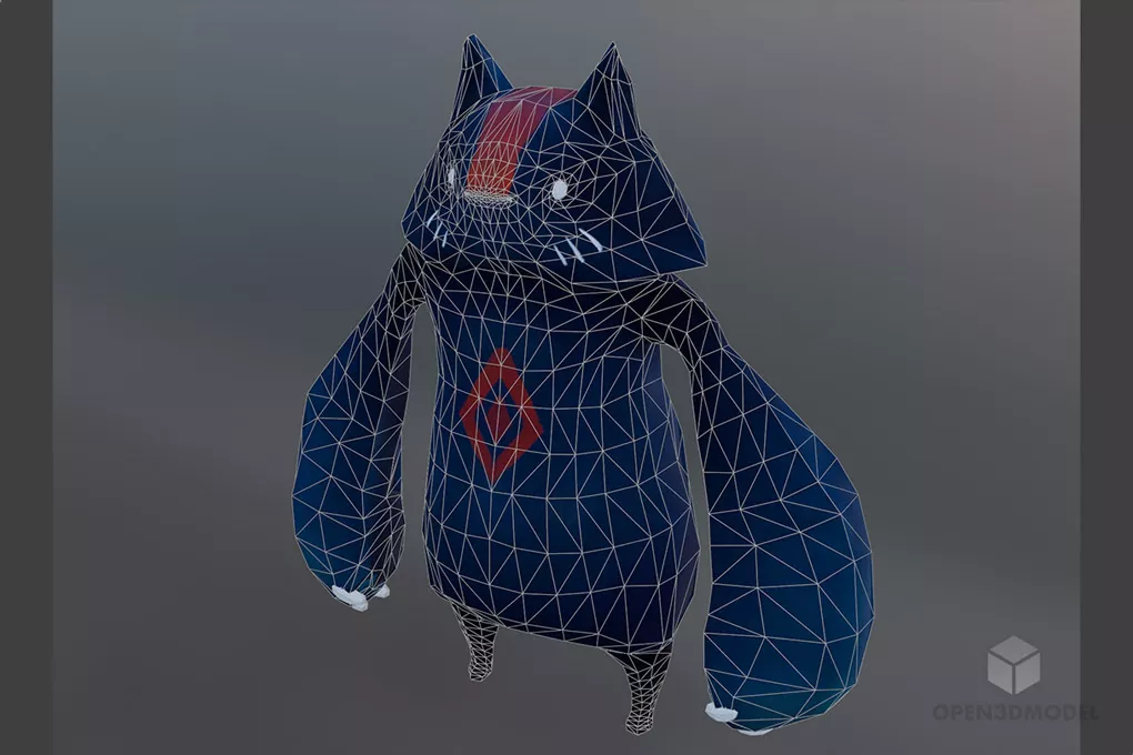 Cat Creature Character 3d model 2