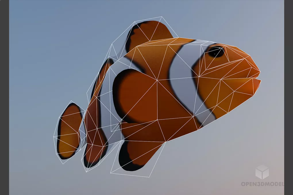 Clown Fish Animal Free 3d Model - .Blend, .C4d, .Dae, .Fbx, .MaX ...