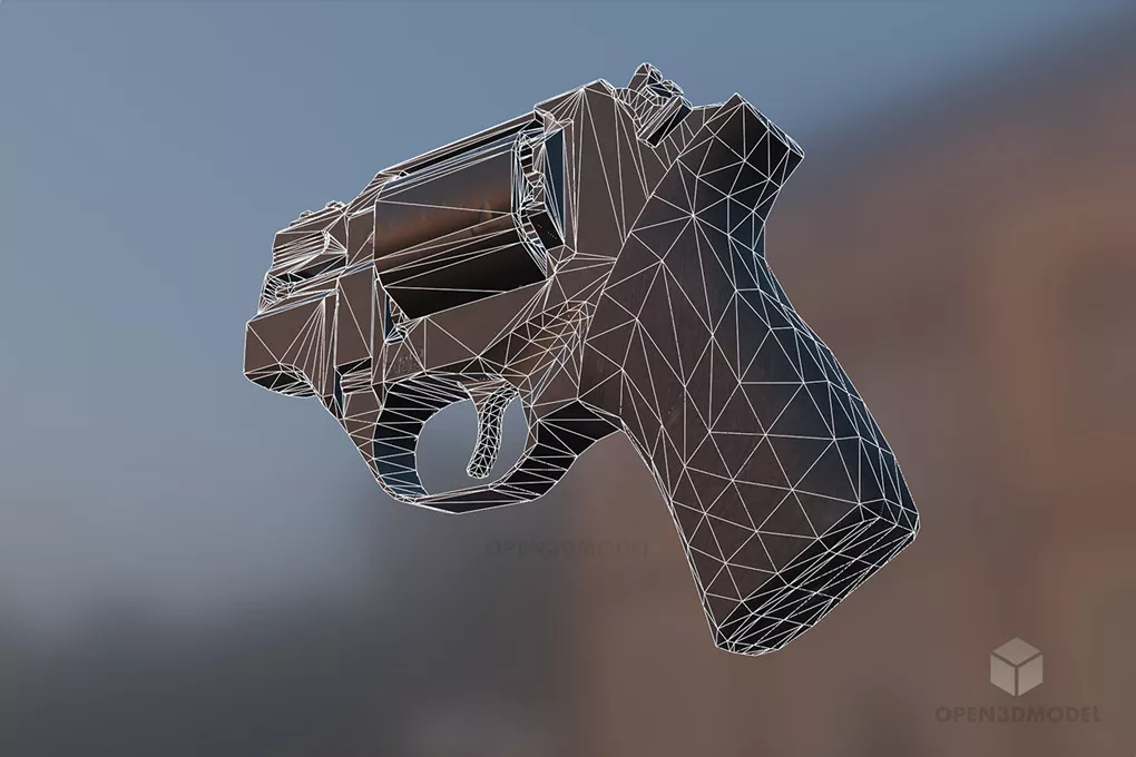 Magnum Rhino Gun Weapon 3d model 2