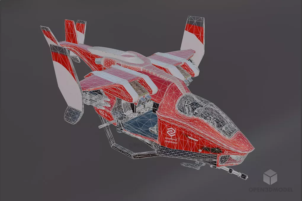 Assault Scifi Aircraft Free 3d Model - .C4d, .Dae, .Fbx, .Max, .Obj ...