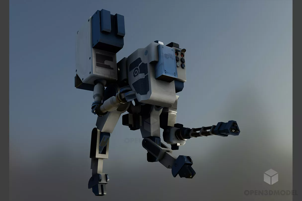 Mecha Futuristic Robot Free 3d Model - .Fbx, .Max - Open3dModel