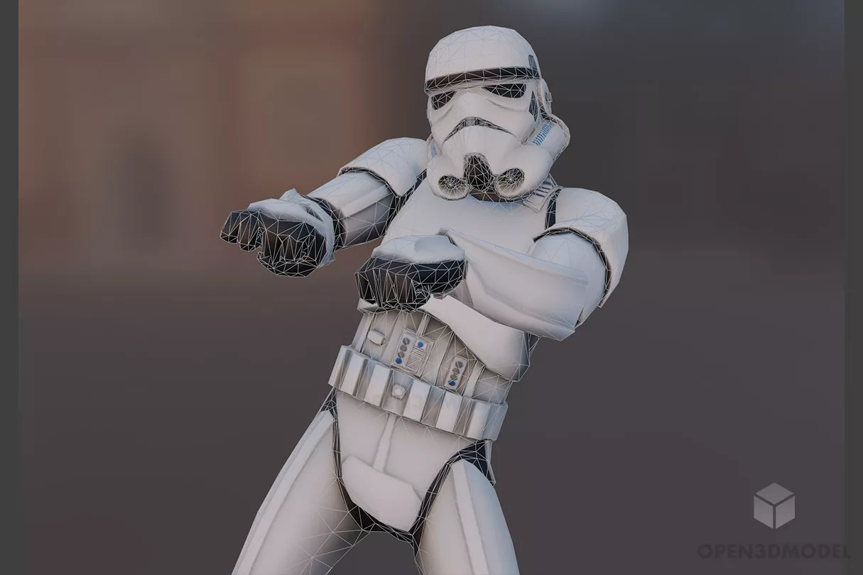 Stormtrooper Soldiers Star Wars Character 3d model 2