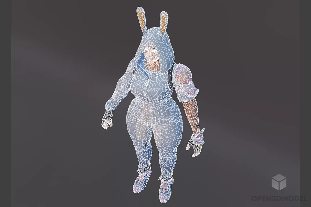 Bunny Girl In Suit 3d model 2