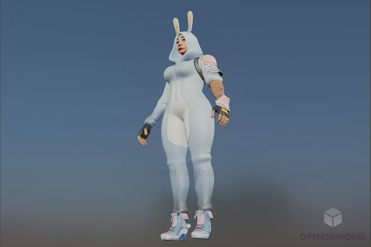 Futuristic Robot Character In Suit 3d model