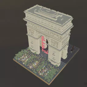 Arc De Triomphe Gate 3d model