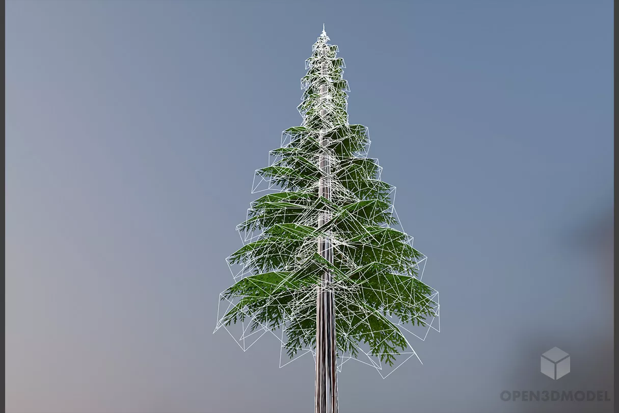 Pine Tree, Low Poly Tree 3d model 2
